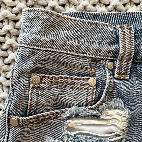 Minkpink Slasher Flick Distressed Denim Shorts - Picture 6 of 10